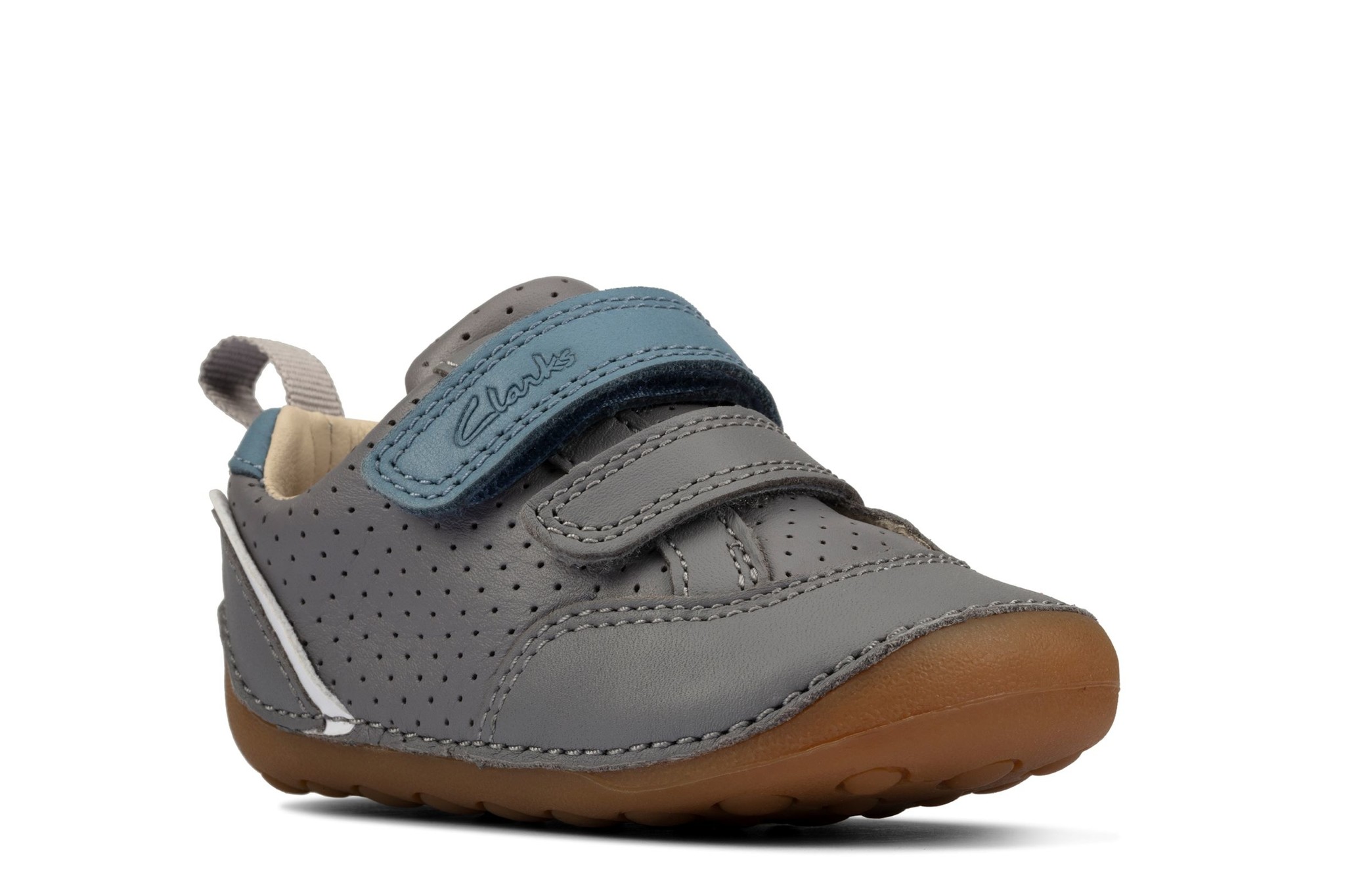 Clarks Tiny Sky Grey Leather