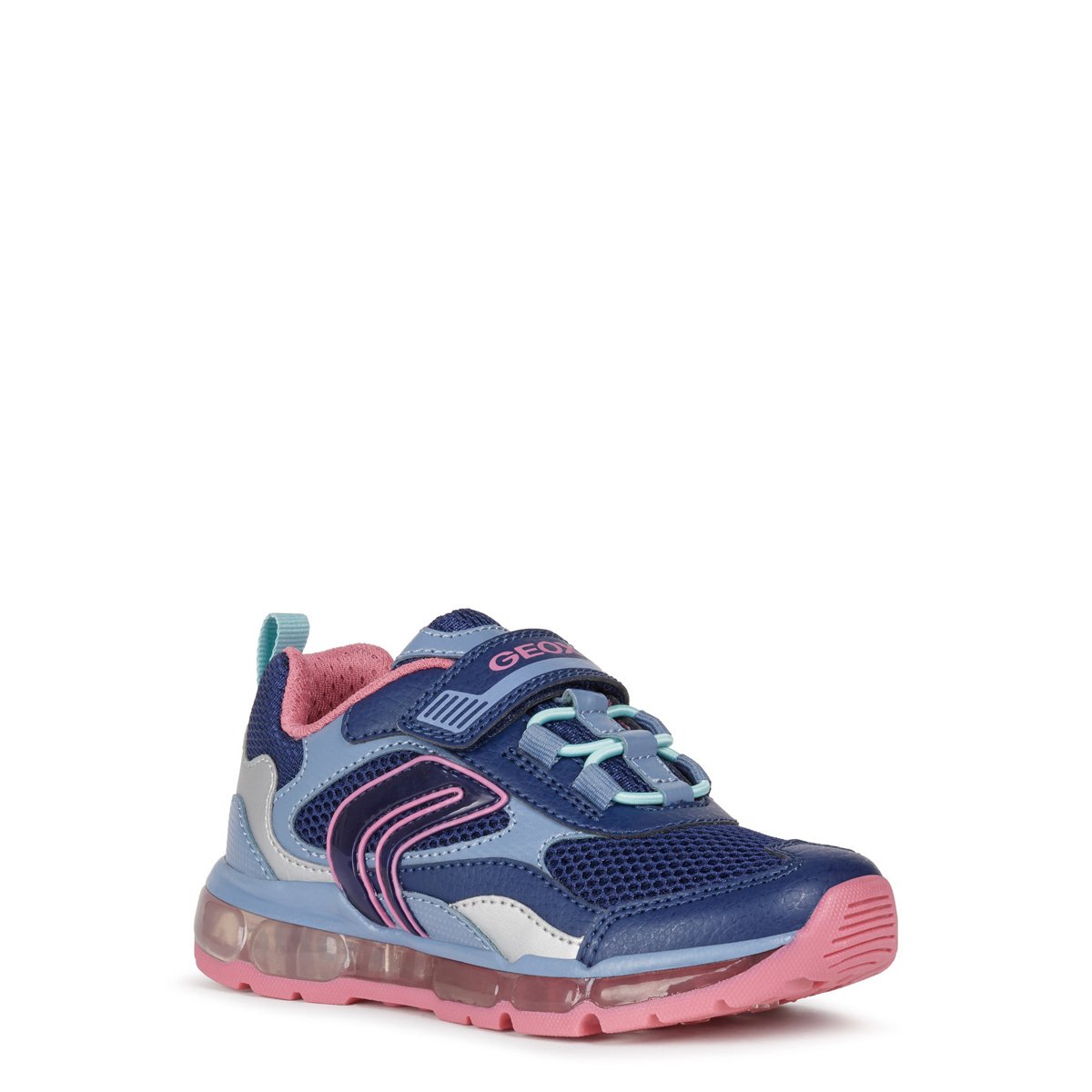 Geox Android Navy Fuchsia Trainers - Shoes for Children