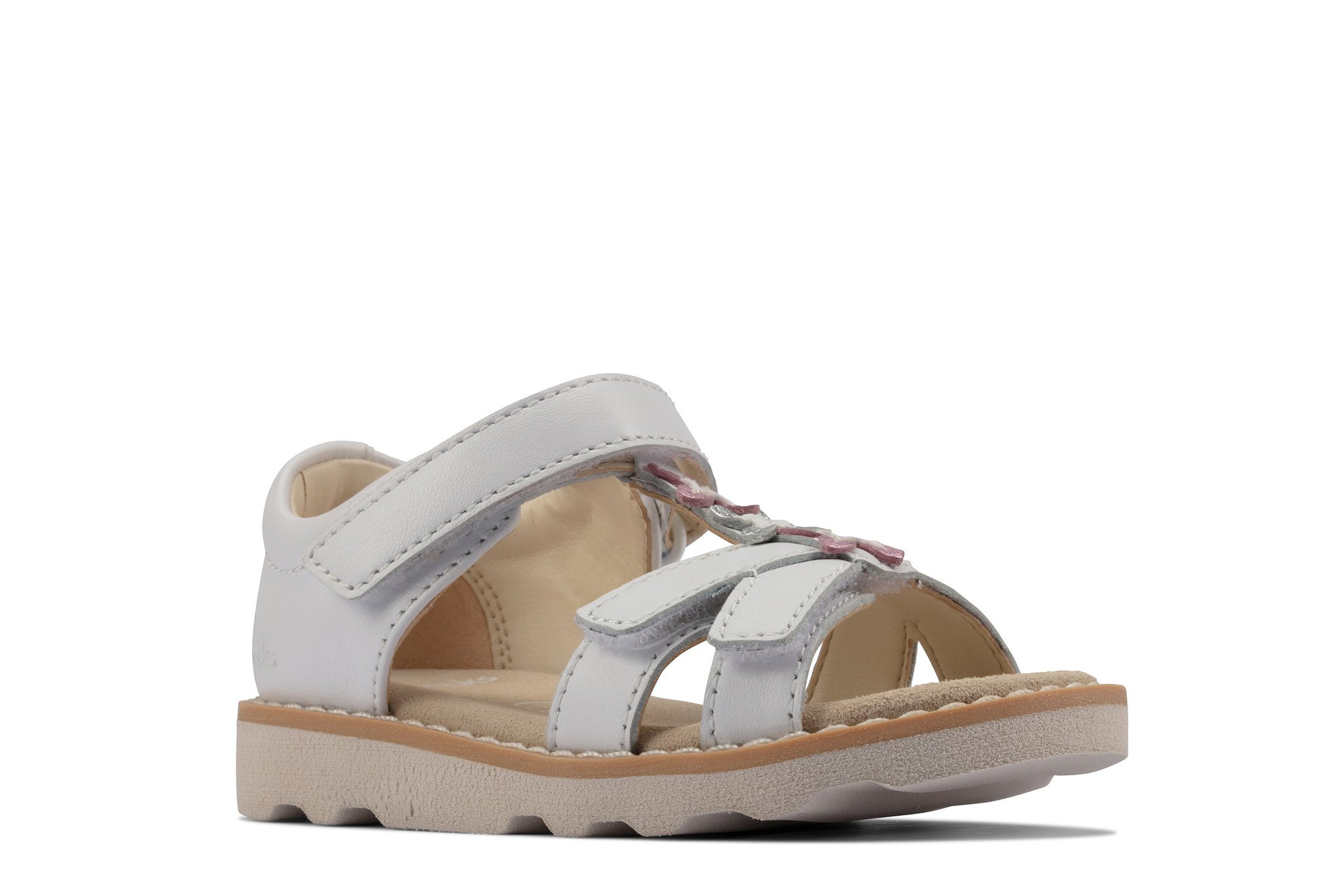 Crown Flower White Sandals - Shoes 