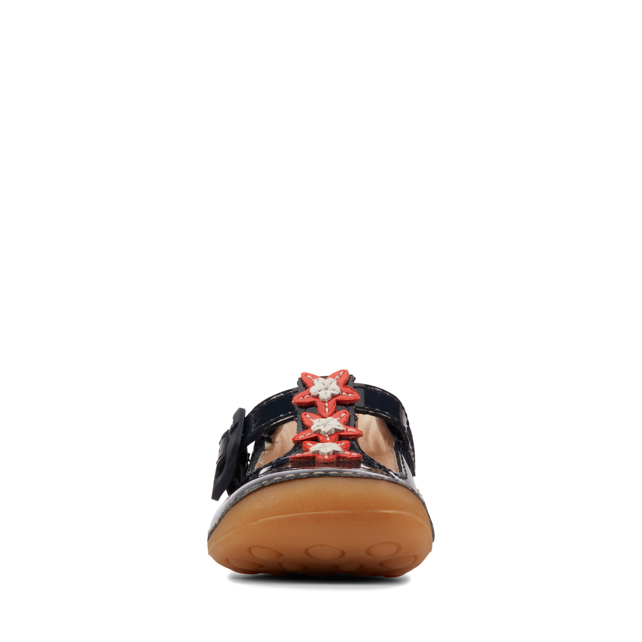 Clarks Tiny Flower Navy Patent