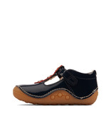 Clarks Tiny Flower Navy Patent