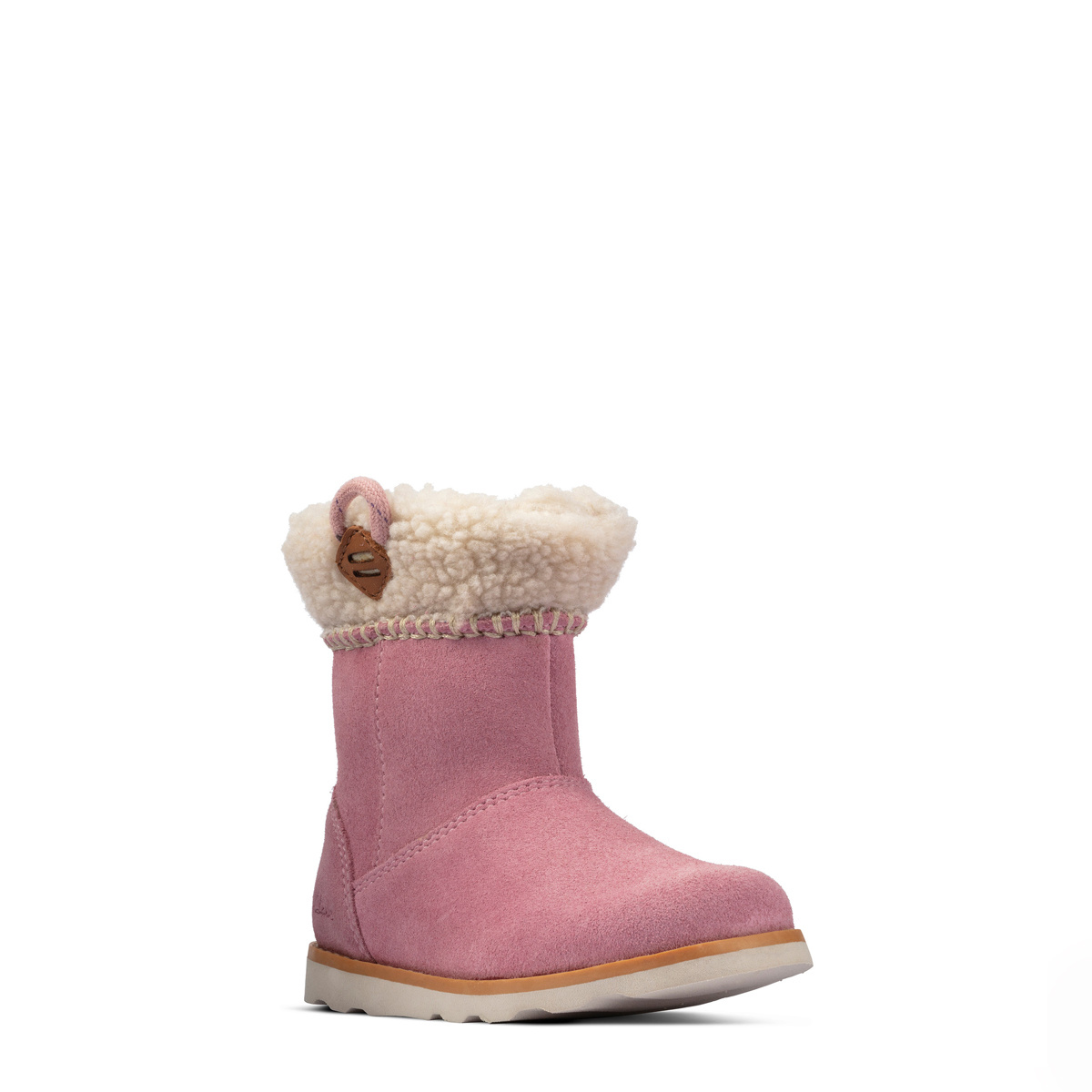 Clarks Crown Loop Pink Suede Infant