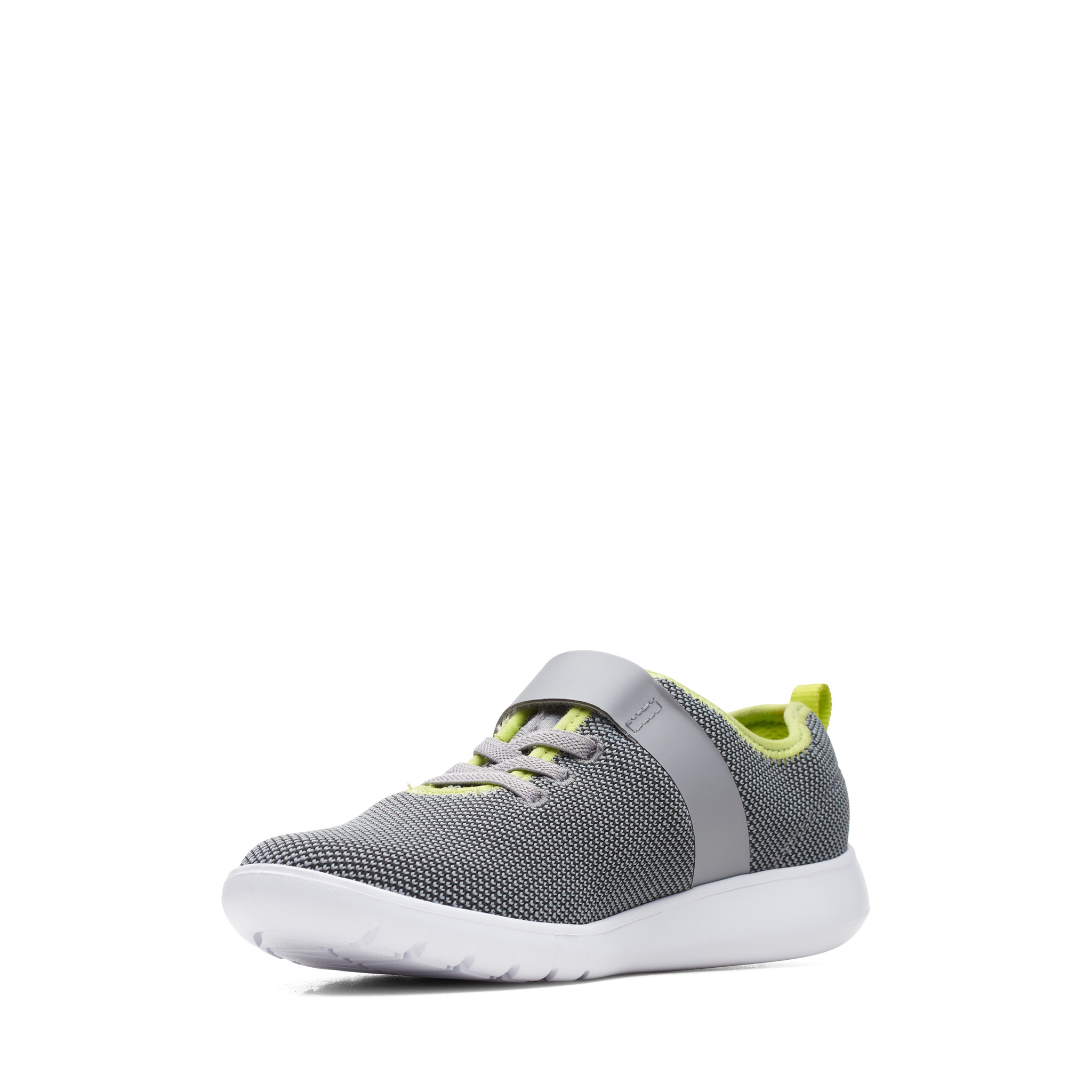 Clarks Scape Weave Grey Lime Junior