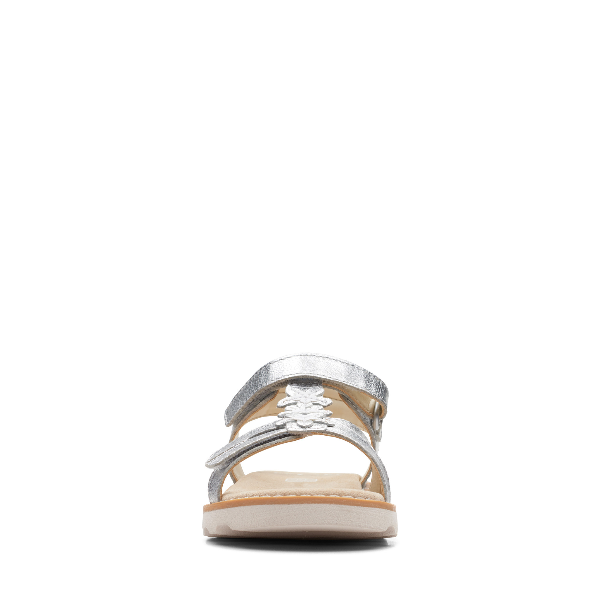 Clarks Crown Flower Silver Junior