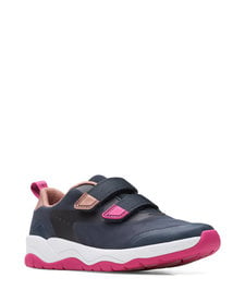 Girls ClowderRace Navy Pink Junior