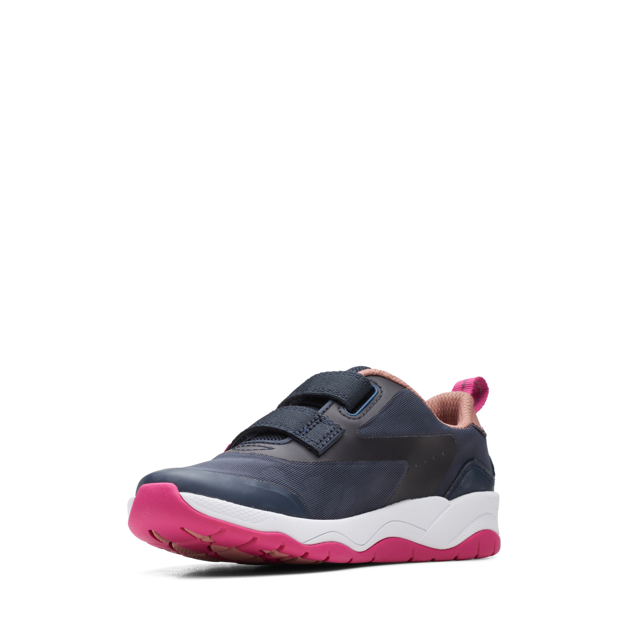 Clarks Girls ClowderRace Navy Junior