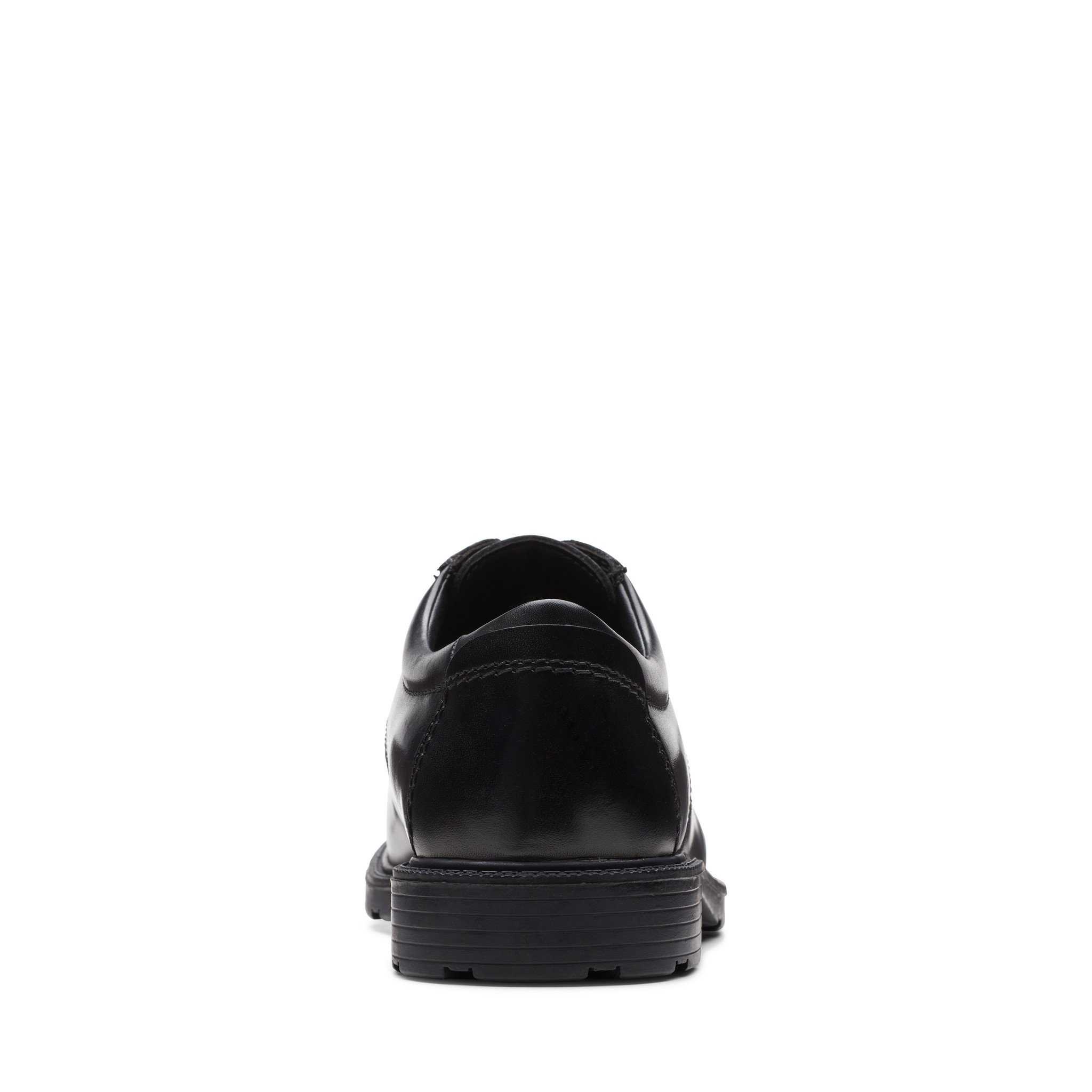 Clarks Boys/Mens Kerton Lace Black Leather - Shoes for Children