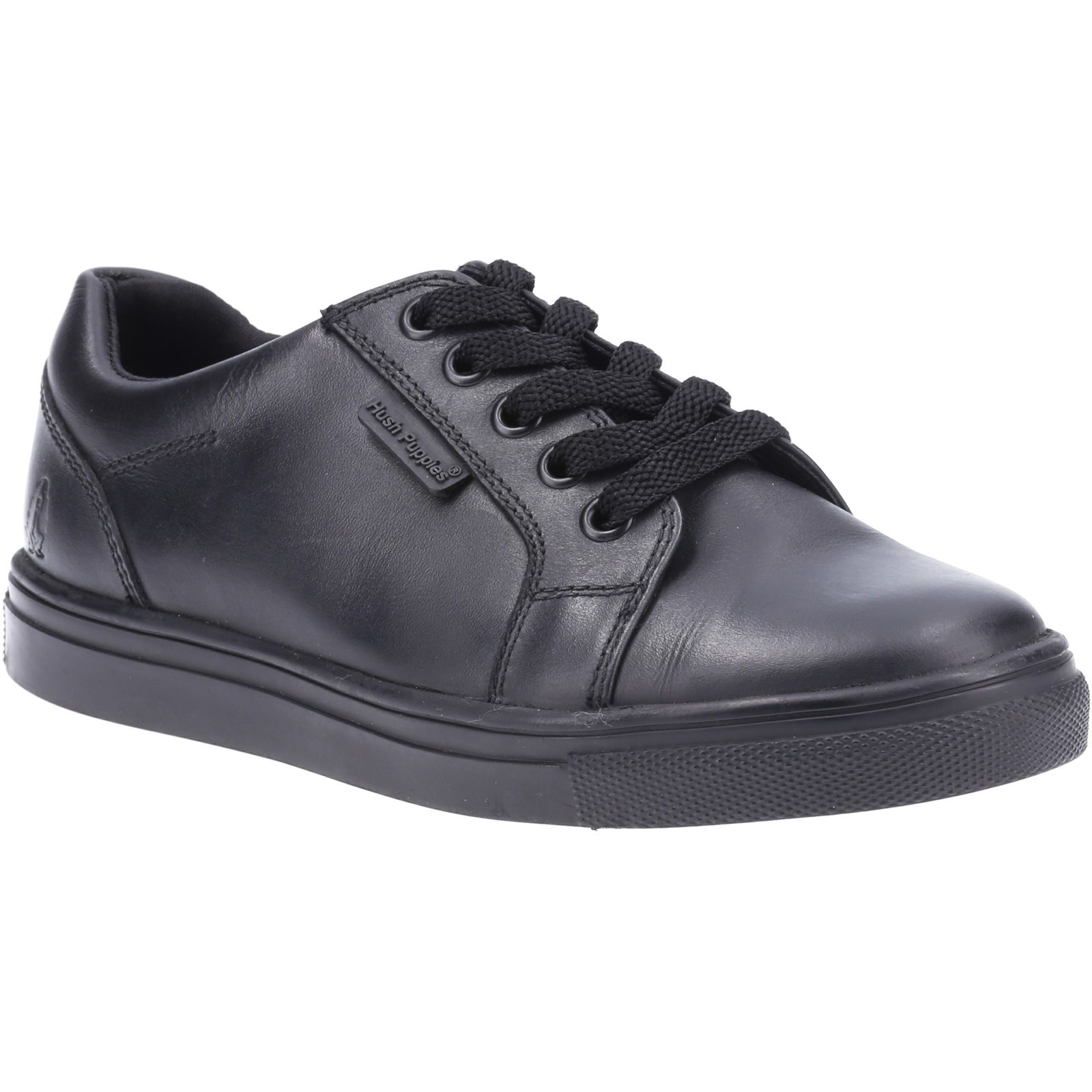 Hush Puppies Sam Black Leather