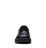 Clarks Prague Lace Black Leather Youth