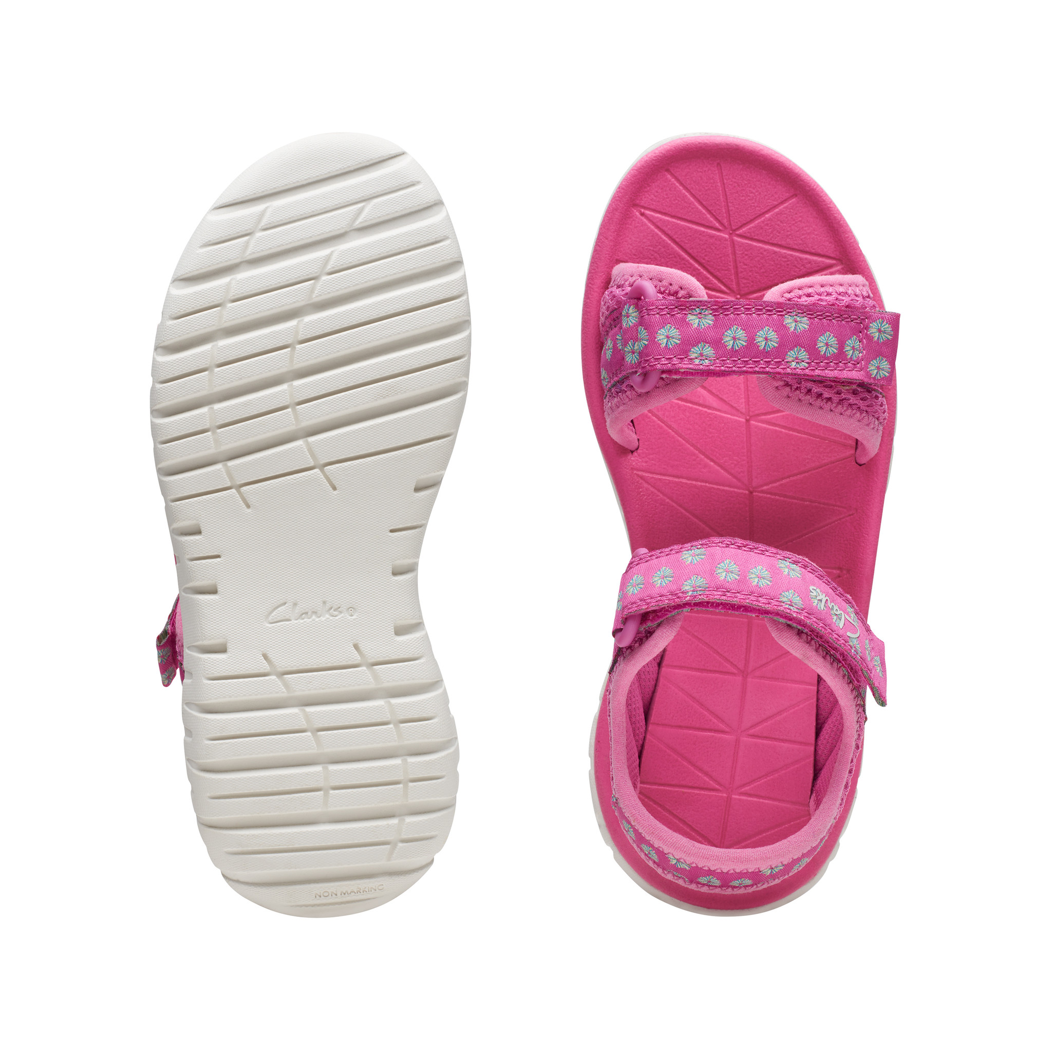 Clarks Surfing Tide Hot Pink Youth