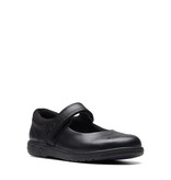 Clarks Jazzy Jig Black Leather Infant