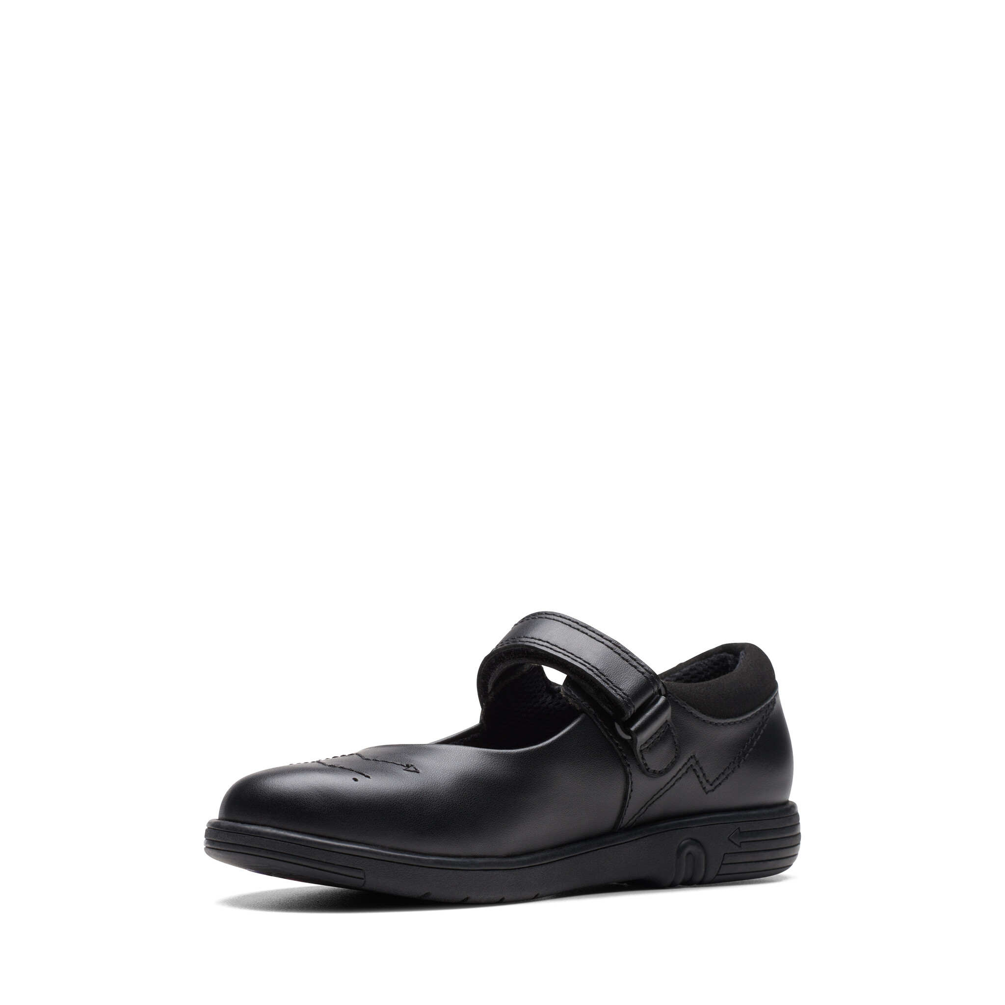 Clarks Jazzy Jig Black Leather Infant