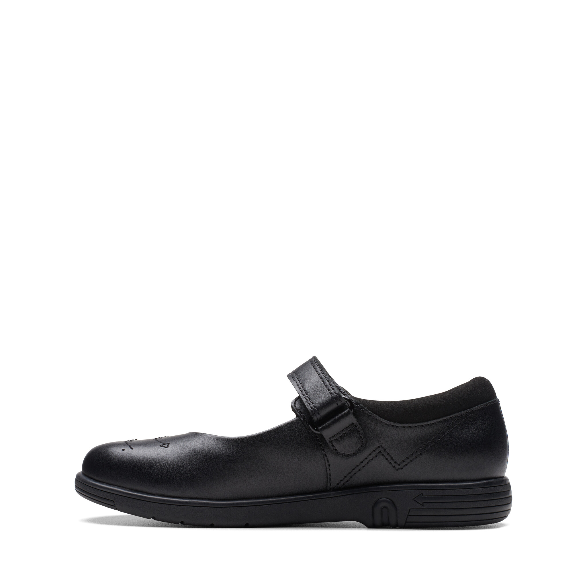 Clarks Jazzy Jig Black Leather Infant