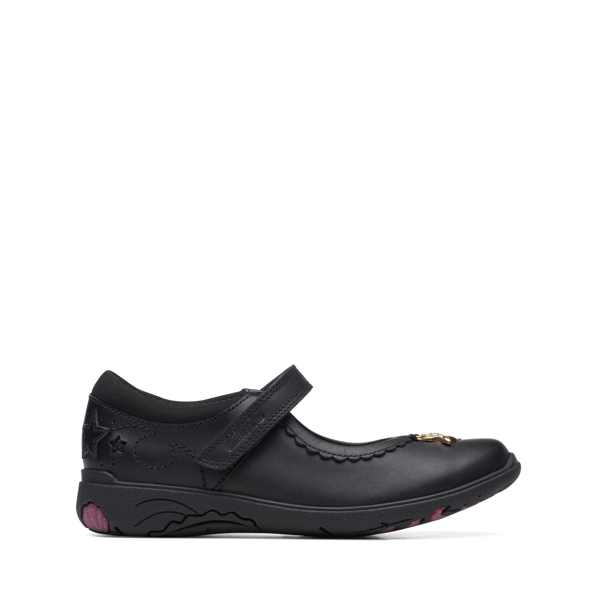 Clarks Relda Sea Infant Black Leather