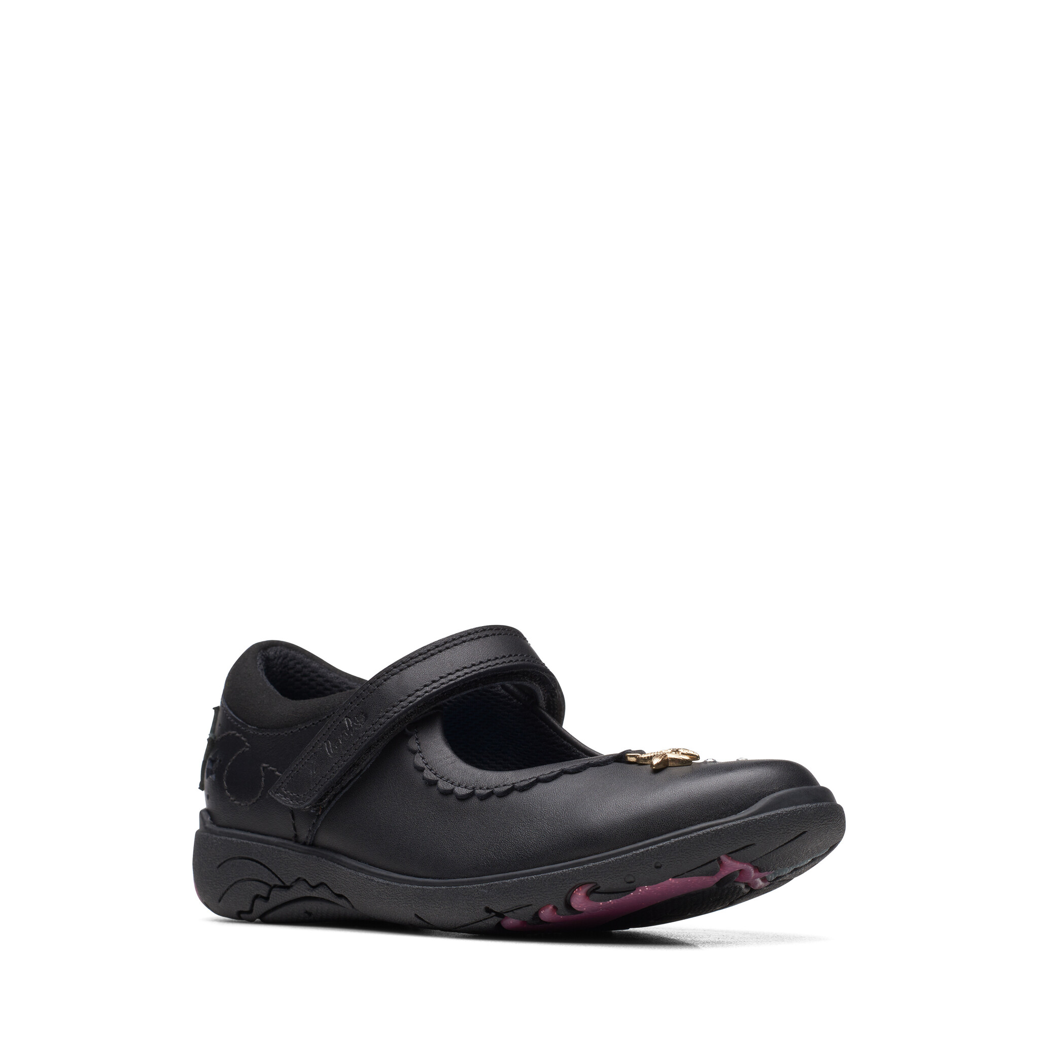 Clarks Relda Sea Infant Black Leather