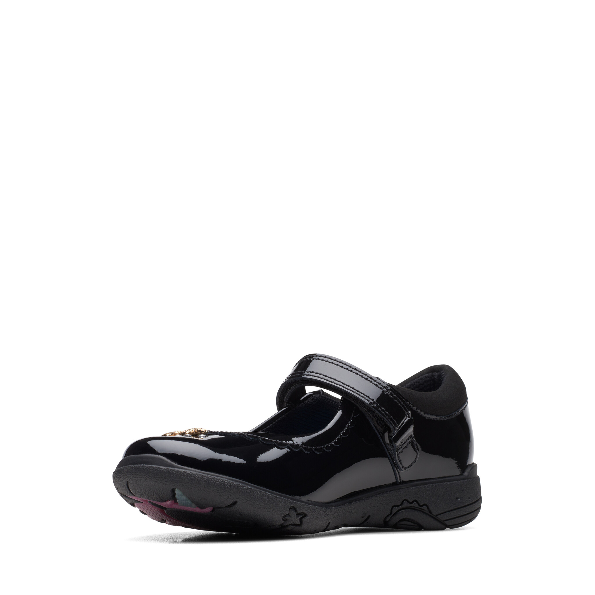 Clarks Relda Sea Infant Black Patent