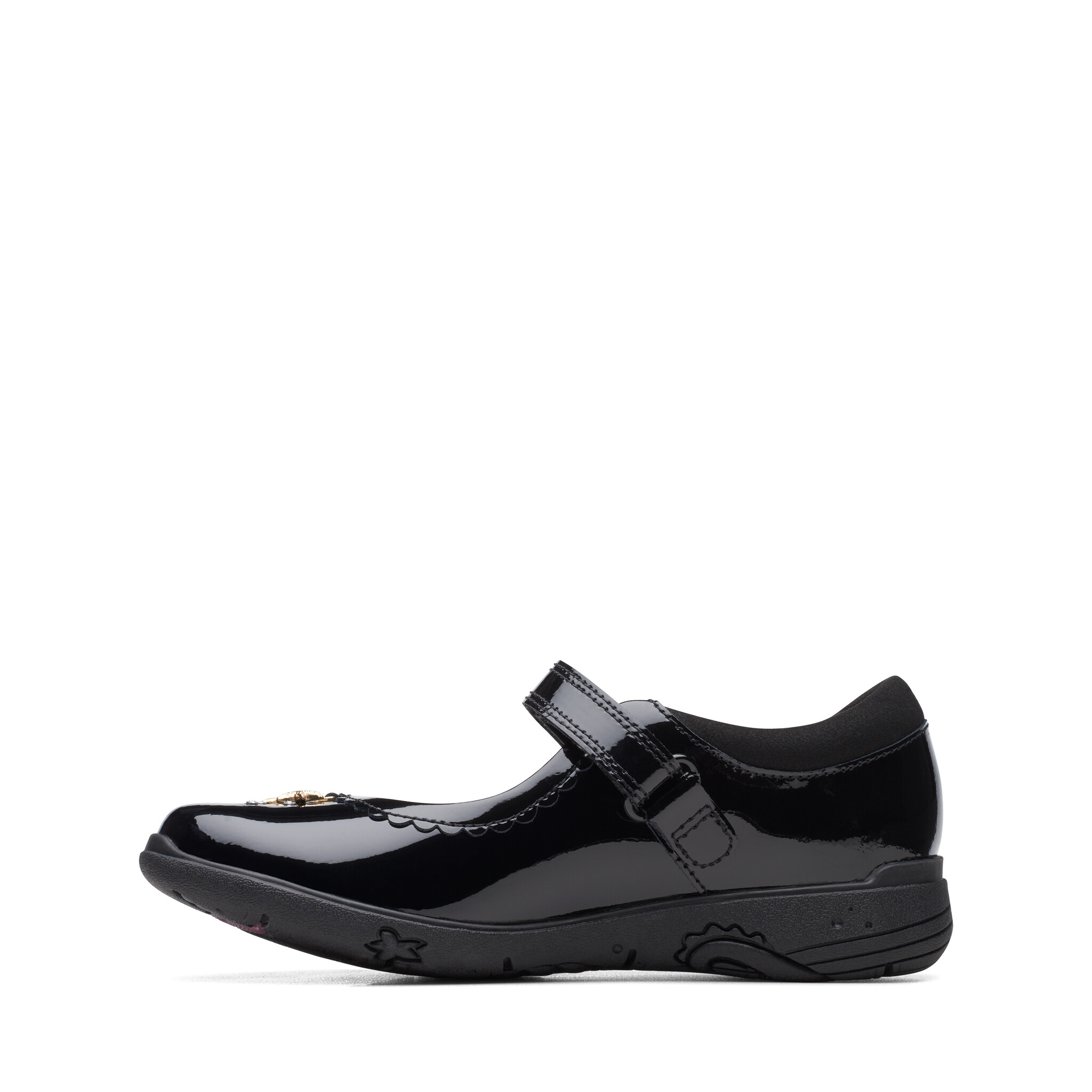 Clarks Relda Sea Infant Black Patent