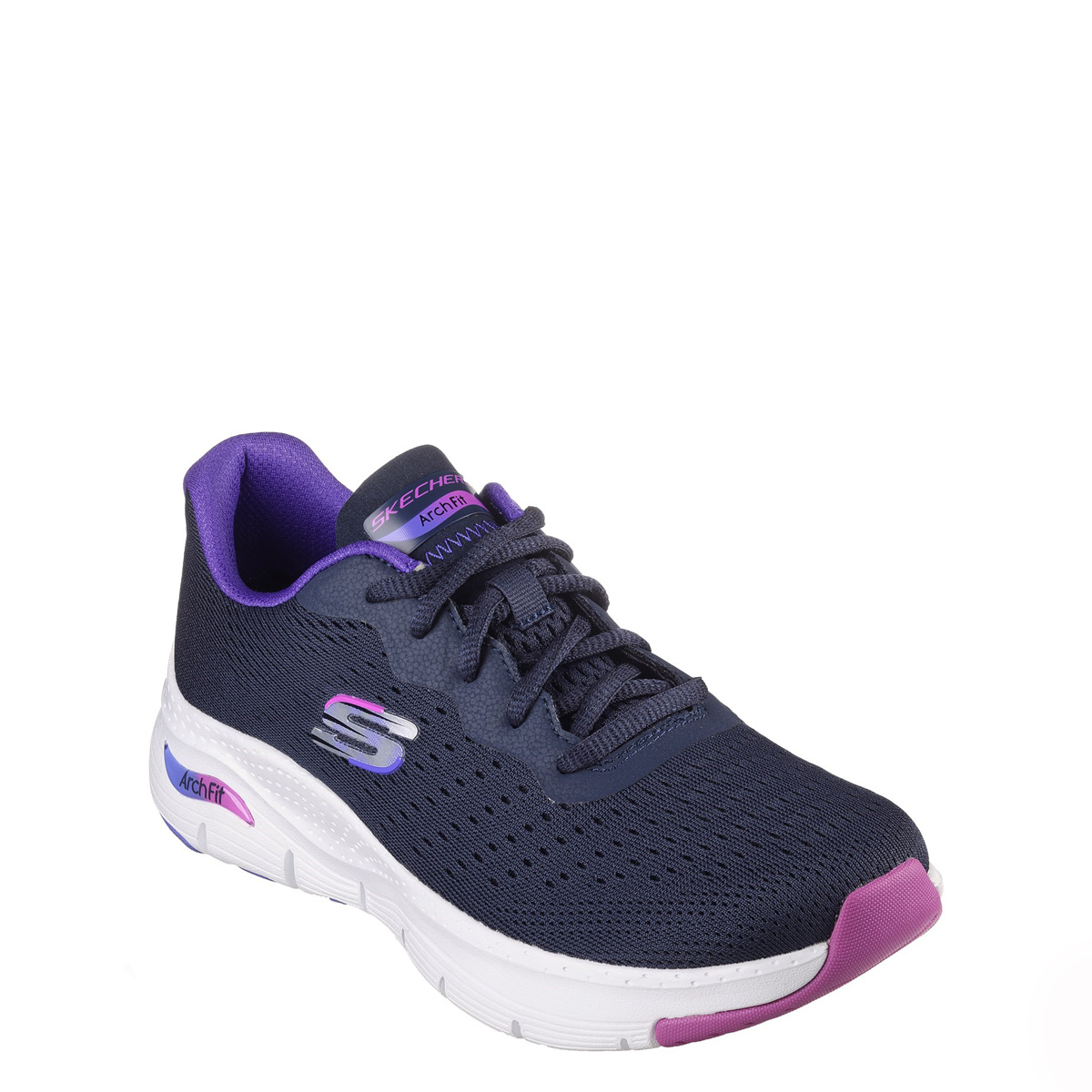 Skechers Girls Arch Fit Infinity Cool Navy/Purple - Shoes for Children