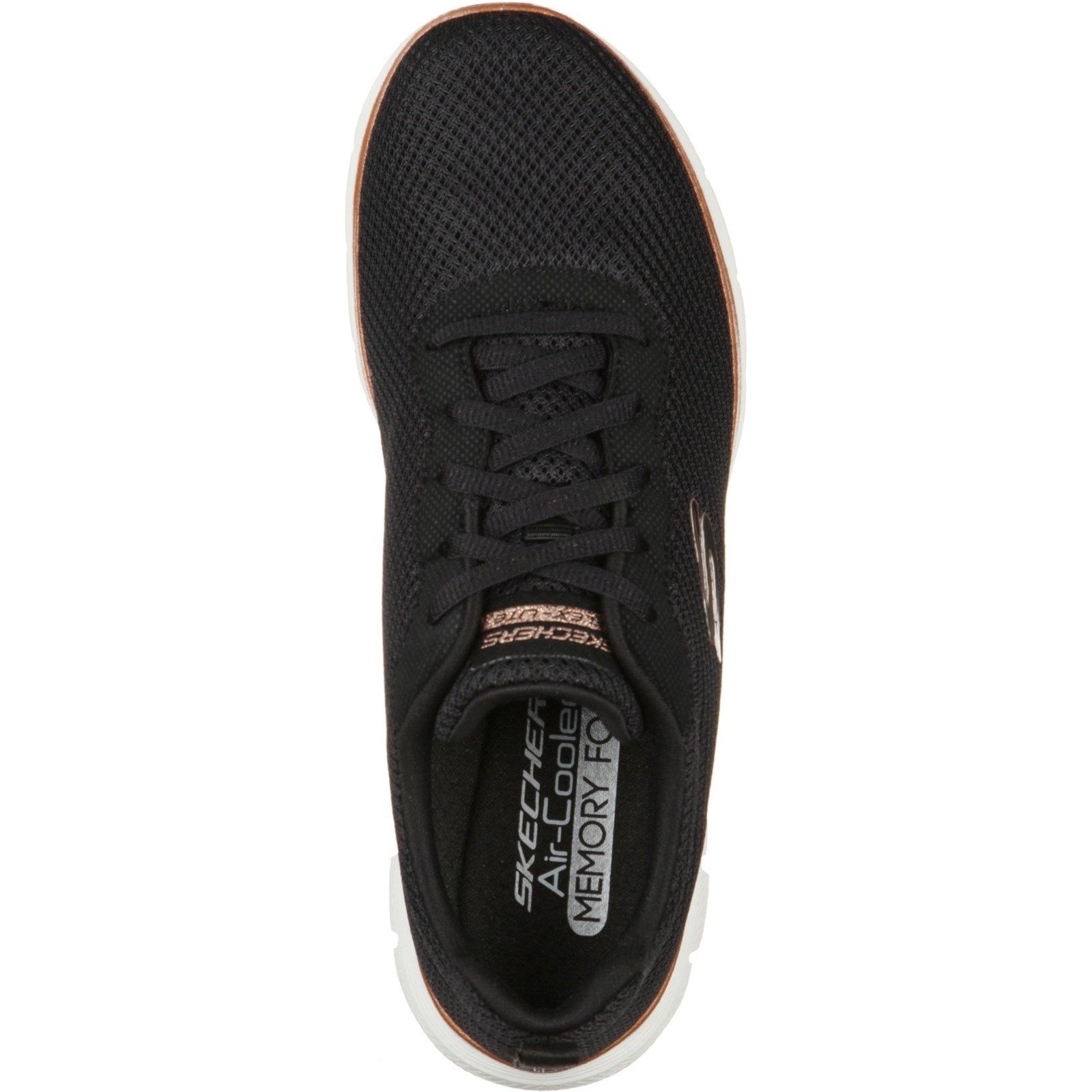 Skechers Flex Appeal Brilliant View Black Rose Gold