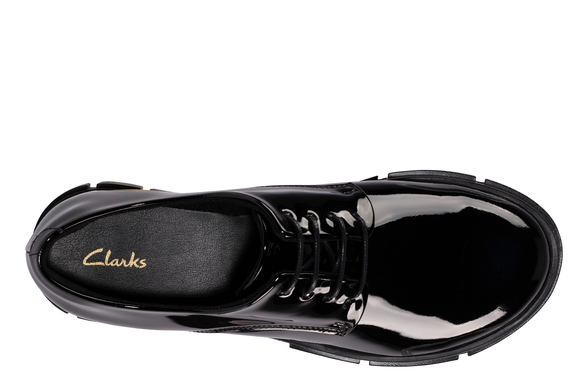 Clarks Teala Lace Black Patent