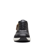 Clarks Un Rio Zip Black Leather