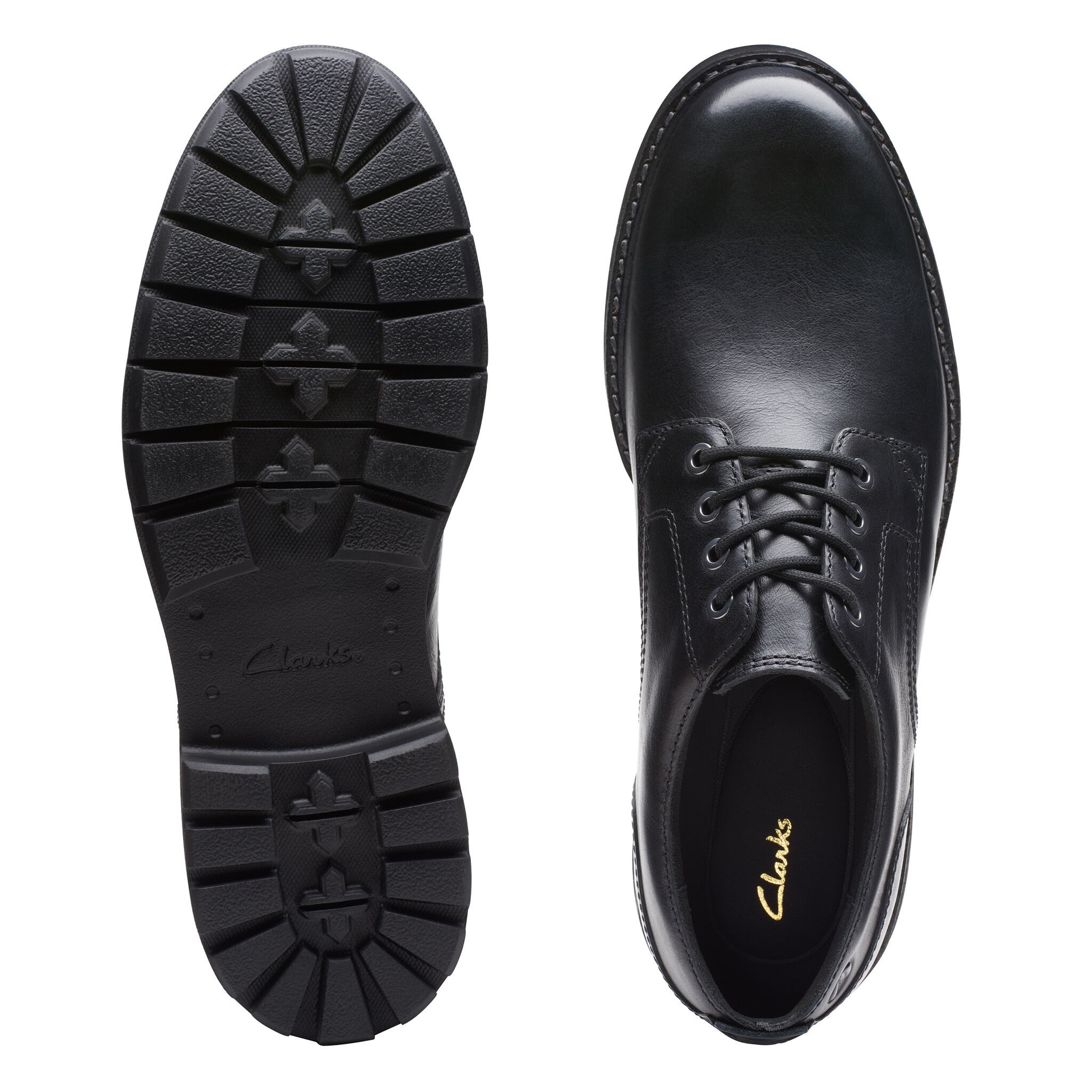 Clarks Batcombe Tie Black Leather