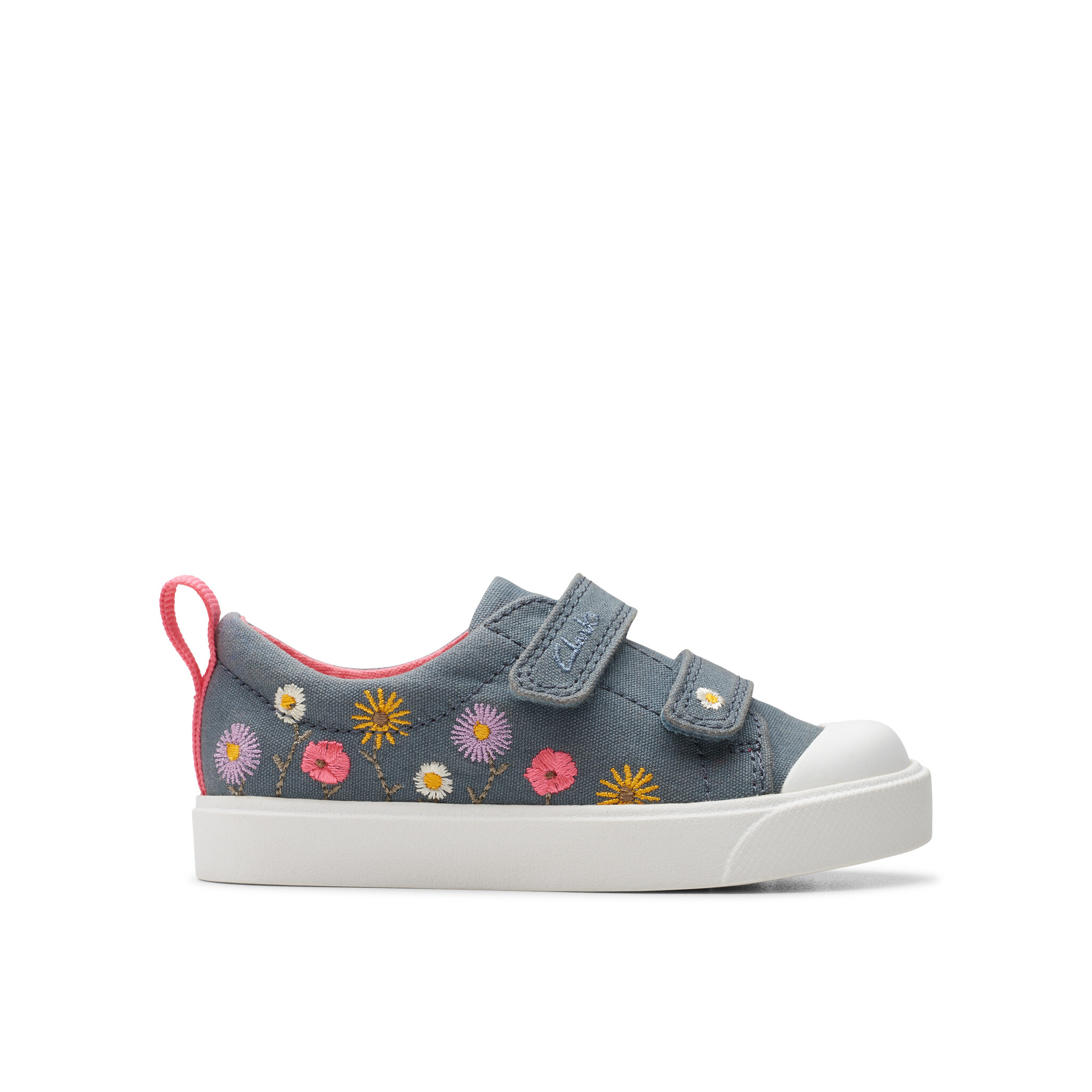 Clarks City Bright Blue Floral Infant