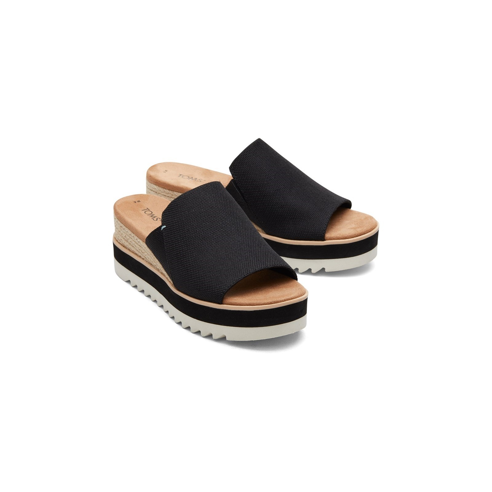 Toms Diana Mule Black Heavy Canvas