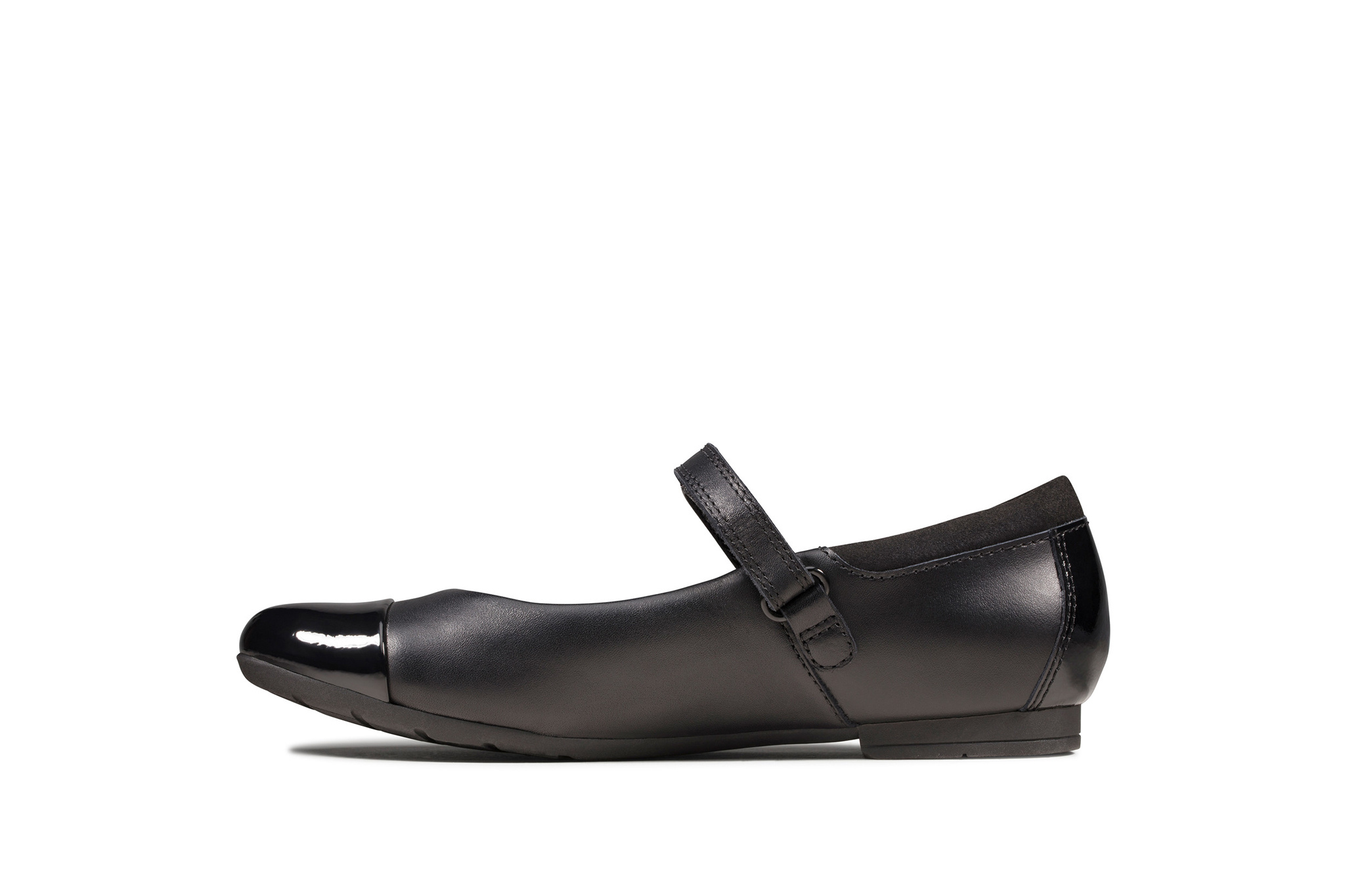 Clarks Scala Gem  Black Leather Infant