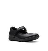 Clarks Etch Pure K. Girls (Black Leather)