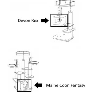 RHRQuality Cushion - Playhome Devon Rex/Maine Coon Fantasy Brown