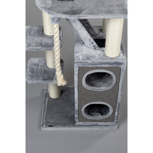 RHRQuality Cat Tree Cat Penthouse Crown Light Grey