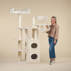 RHRQuality Cat Tree Cat Penthouse Crown Cream