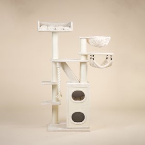 RHRQuality Cat Tree Cat Penthouse Crown Cream