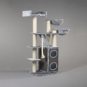 RHRQuality Cat Tree Cat Penthouse PLUS Light Grey