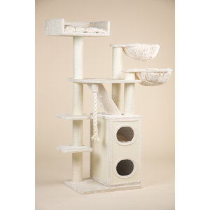 RHRQuality Cat Tree Cat Penthouse Plus Cream