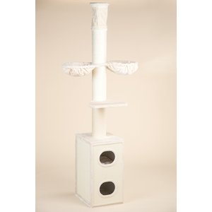 RHRQuality Cat Tree Cat Tower Box Cream