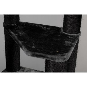 RHRQuality Cat Tree Corner Coon Blackline Dark Grey