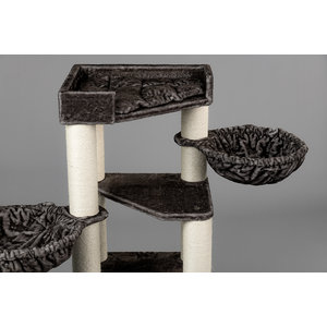 RHRQuality Cat Tree Corner Coon Taupe
