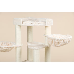 RHRQuality Cat Tree Corner Coon Cream