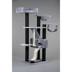 RHRQuality Cat Tree Kilimandjaro de luxe Crown Blackline Light Grey