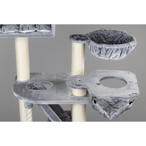 RHRQuality Cat Tree Kilimandjaro de Luxe Crown Light Grey