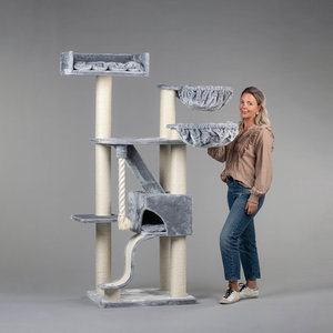 RHRQuality Cat Tree Kilimandjaro de Luxe PLUS Light Grey