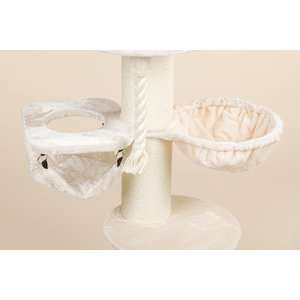 RHRQuality Cat Tree Maine Coon Sleeper Crown Plus Cream