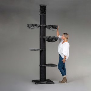 RHRQuality Cat Tree Maine Coon Tower PLUS Blackline Dark Grey