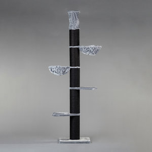 RHRQuality Cat Tree Maine Coon Tower Blackline Light Grey