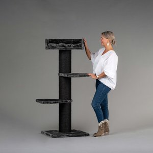 RHRQuality Cat Tree Royalty Blackline Dark Grey