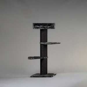 RHRQuality Cat Tree Royalty Blackline Dark Grey