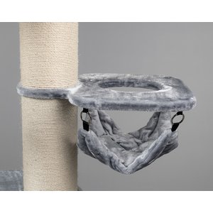 RHRQuality Cat Tree Royalty Crown Light Grey