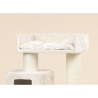 RHRQuality Cat Bed Lounge - Devon Rex (2 holes for screws) + Cushion Cream